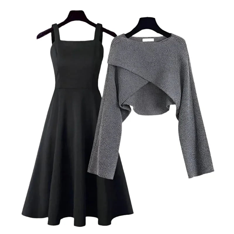 Robe ample pull asymétrique en maille femme