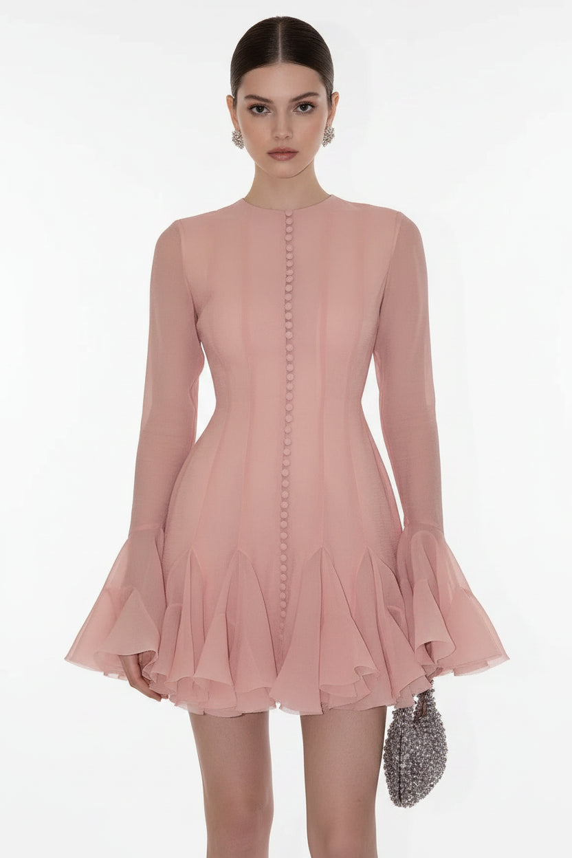 Robe Courte Femme Multiple Volants 2 Coloris | ROBEMODE