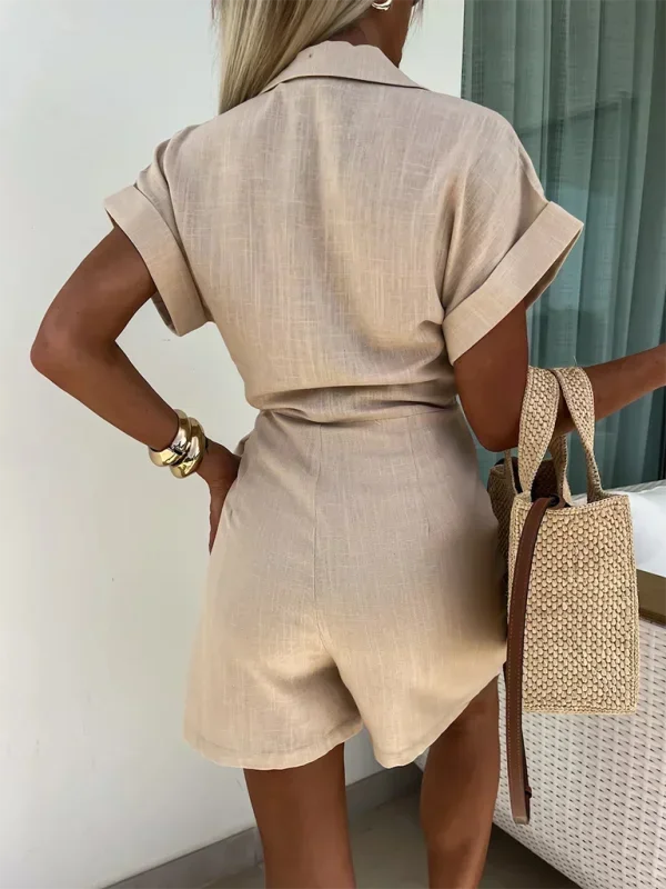 Robe Portefeuille Été Manches Courtes Col V Ceinture 4 Coloris | ROBEMODE