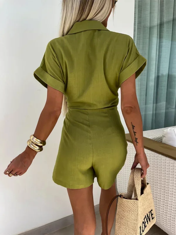 Robe Portefeuille Été Manches Courtes Col V Ceinture 4 Coloris | ROBEMODE