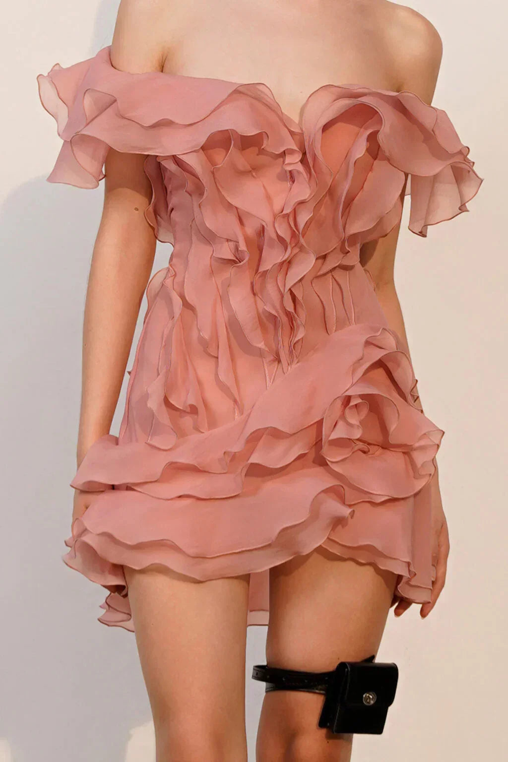 Robe Courte Été Femme à Volants | Ivoire ou Rose + Légère + Féminine XS-L | ROBEMODE