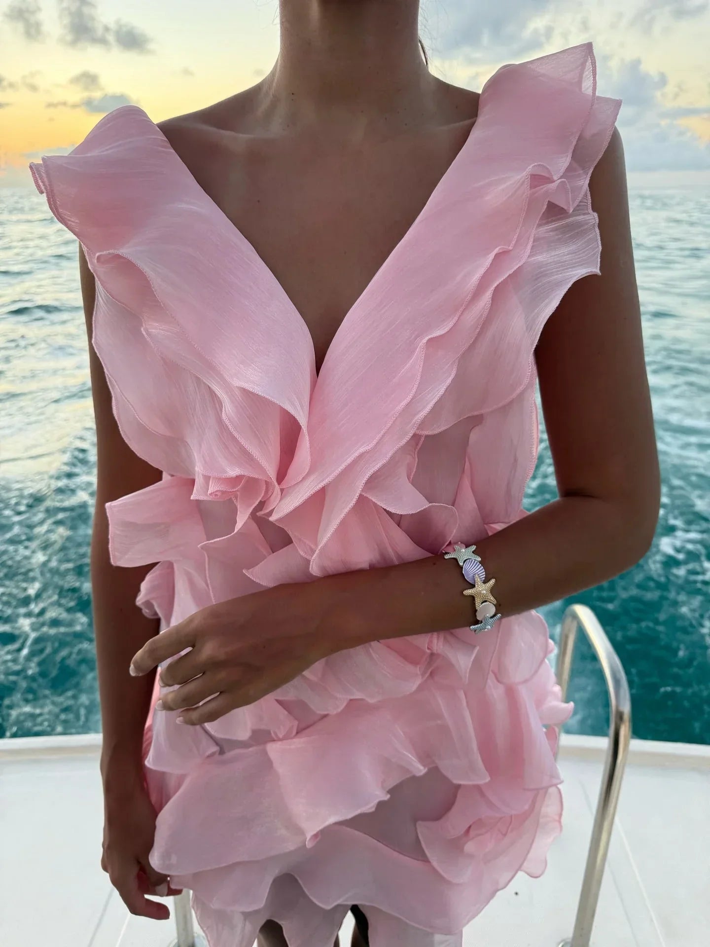 Robe Courte Été Femme à Volants | Ivoire ou Rose + Légère + Féminine XS-L | ROBEMODE