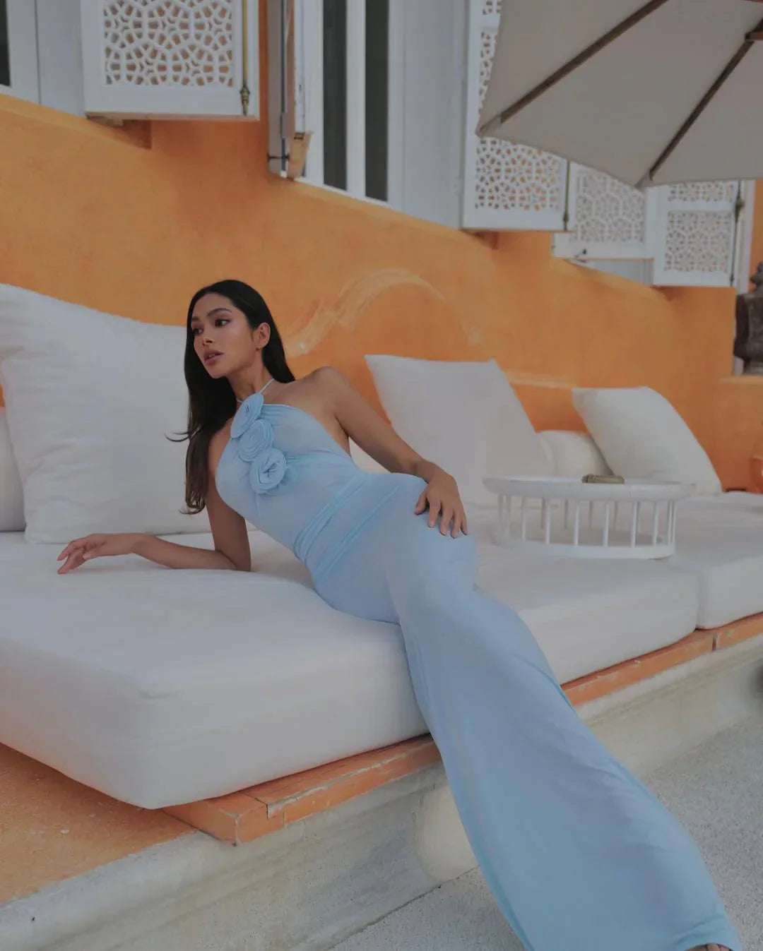 Robe ete femme bleue dos nu | Coupe féminine + Style élégant + Facile à accessoiriser – ROBEMODE