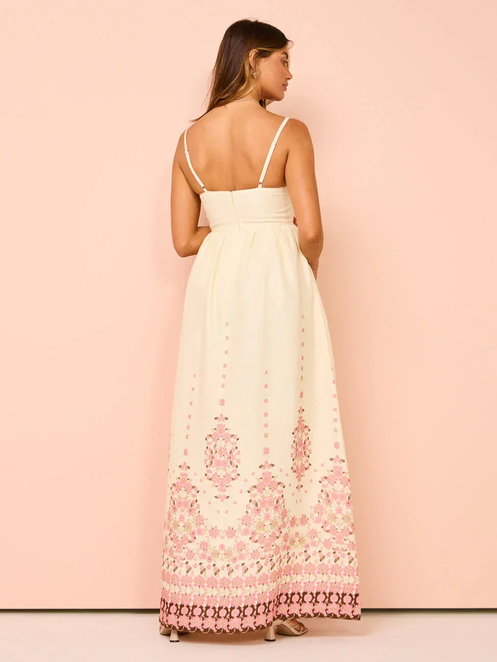 Robe longue femme motifs floraux été bretelles fines | Coupe féminine + Style élégant + Facile à accessoiriser – ROBEMODE