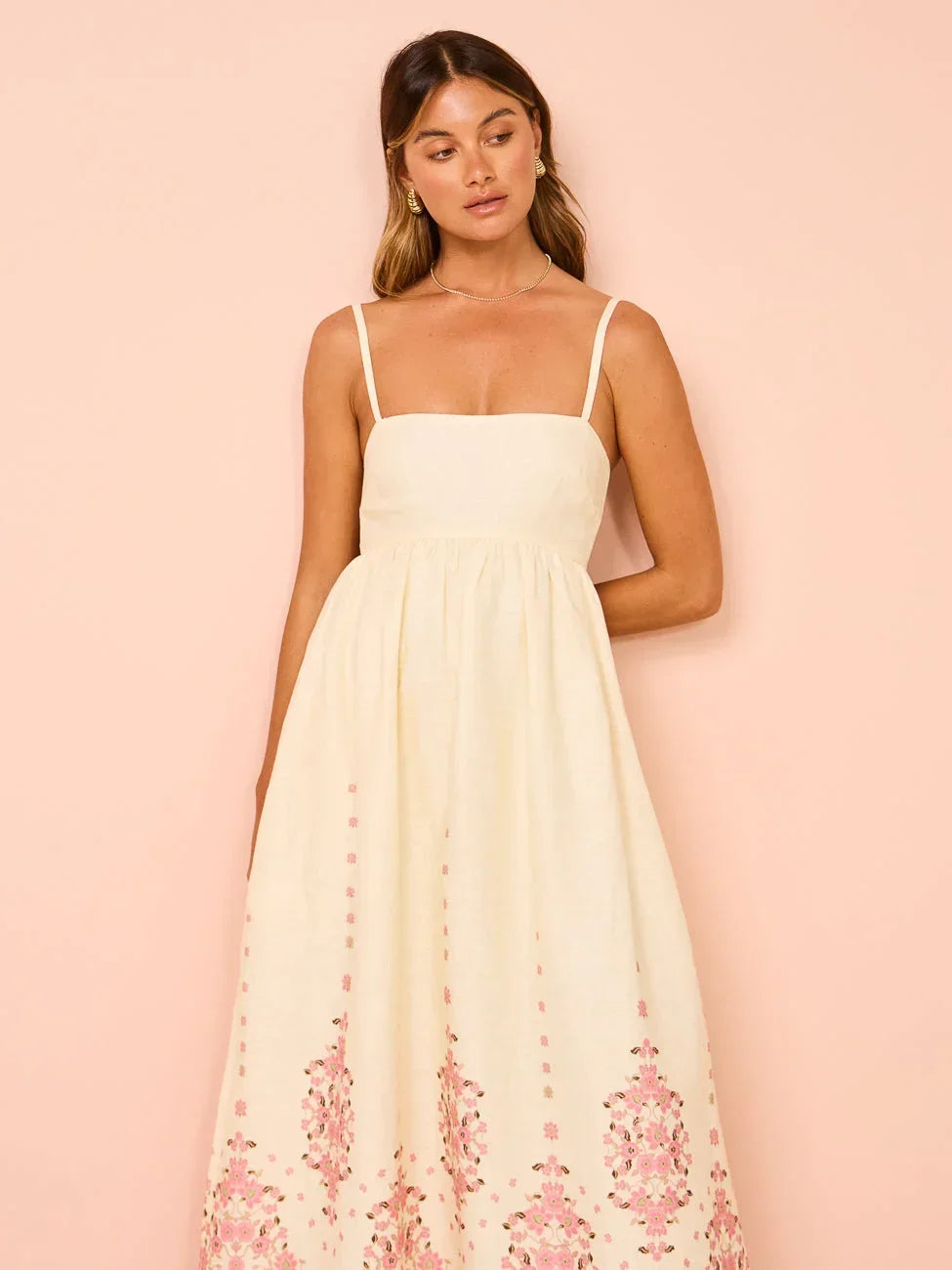 Robe longue femme motifs floraux été bretelles fines | Coupe féminine + Style élégant + Facile à accessoiriser – ROBEMODE