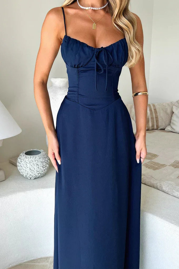 Robe longue femme avec bretelles fines et élégante coupe | Coupe féminine + Style élégant + Facile à accessoiriser – ROBEMODE