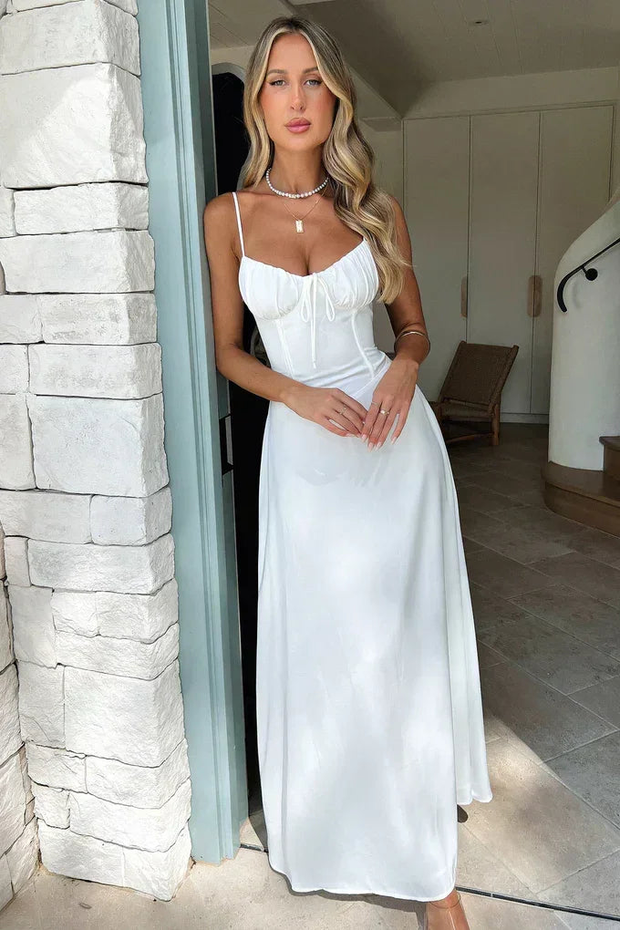 Robe longue femme avec bretelles fines et élégante coupe | Coupe féminine + Style élégant + Facile à accessoiriser – ROBEMODE