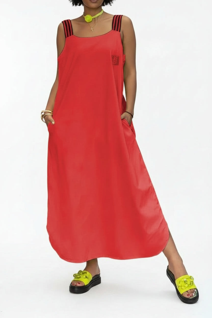 Robe longue femme avec bretelles larges et poches | Coupe féminine + Style élégant + Facile à accessoiriser – ROBEMODE