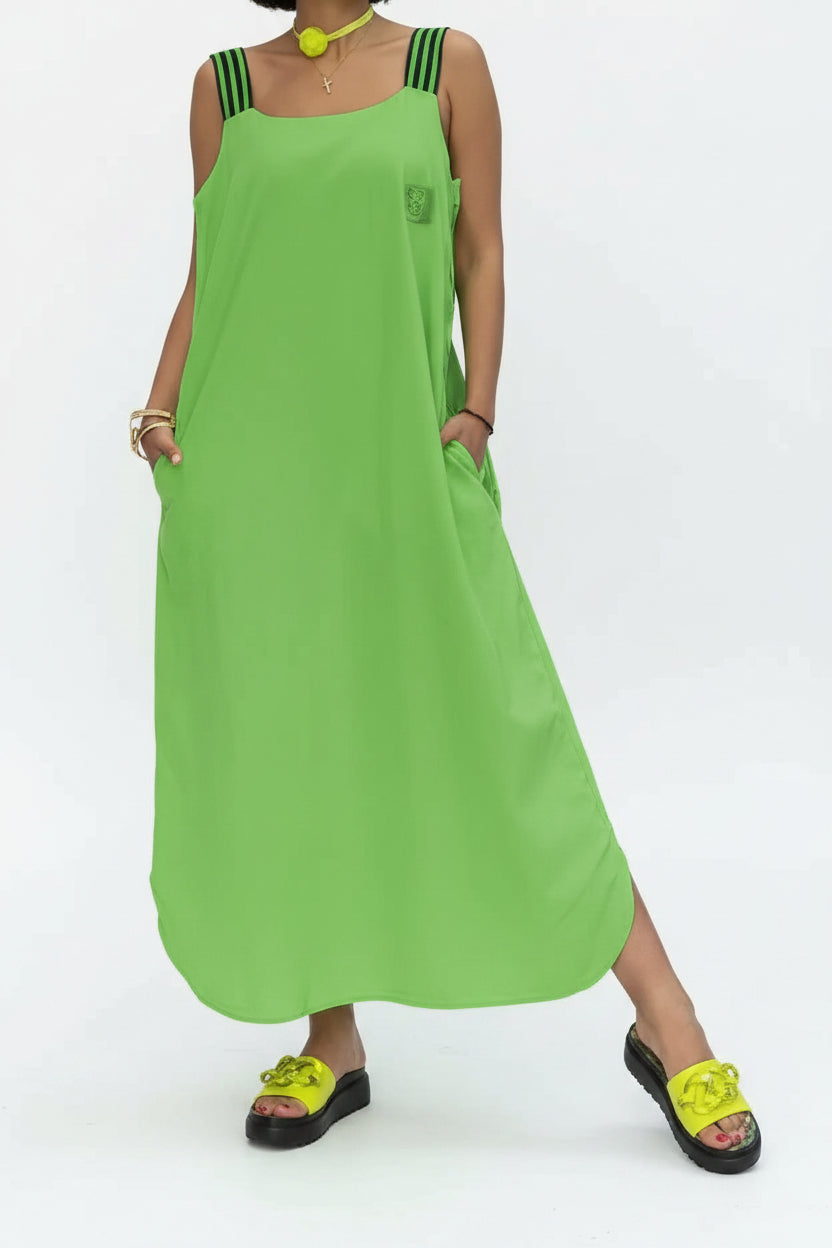 Robe longue femme avec bretelles larges et poches | Coupe féminine + Style élégant + Facile à accessoiriser – ROBEMODE