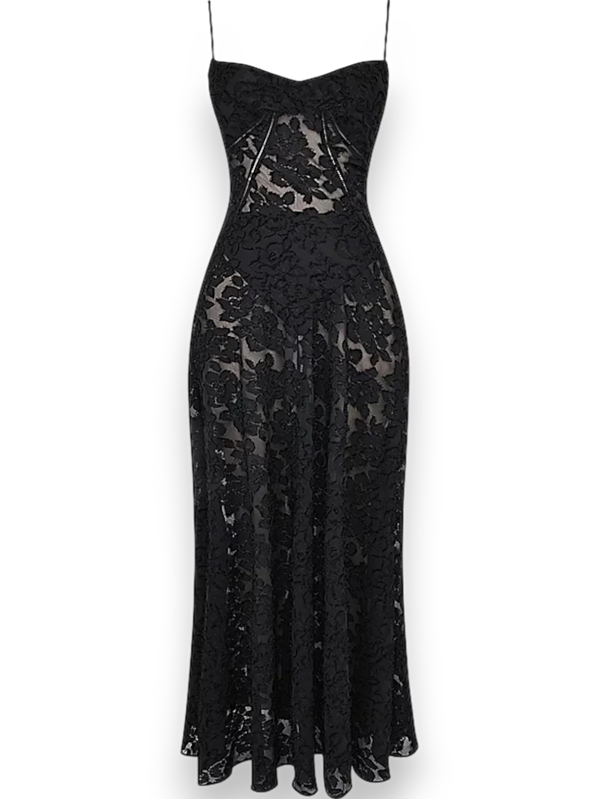 Robe longue femme avec broderie florale et bretelles fines | Coupe féminine + Style élégant + Facile à accessoiriser – ROBEMODE