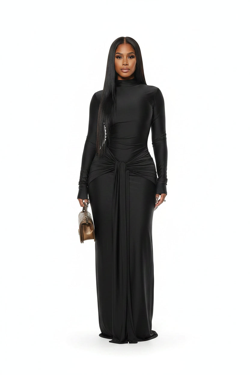 Robe longue femme col haut soirée et événement | Coupe féminine + Style élégant + Facile à accessoiriser – ROBEMODE