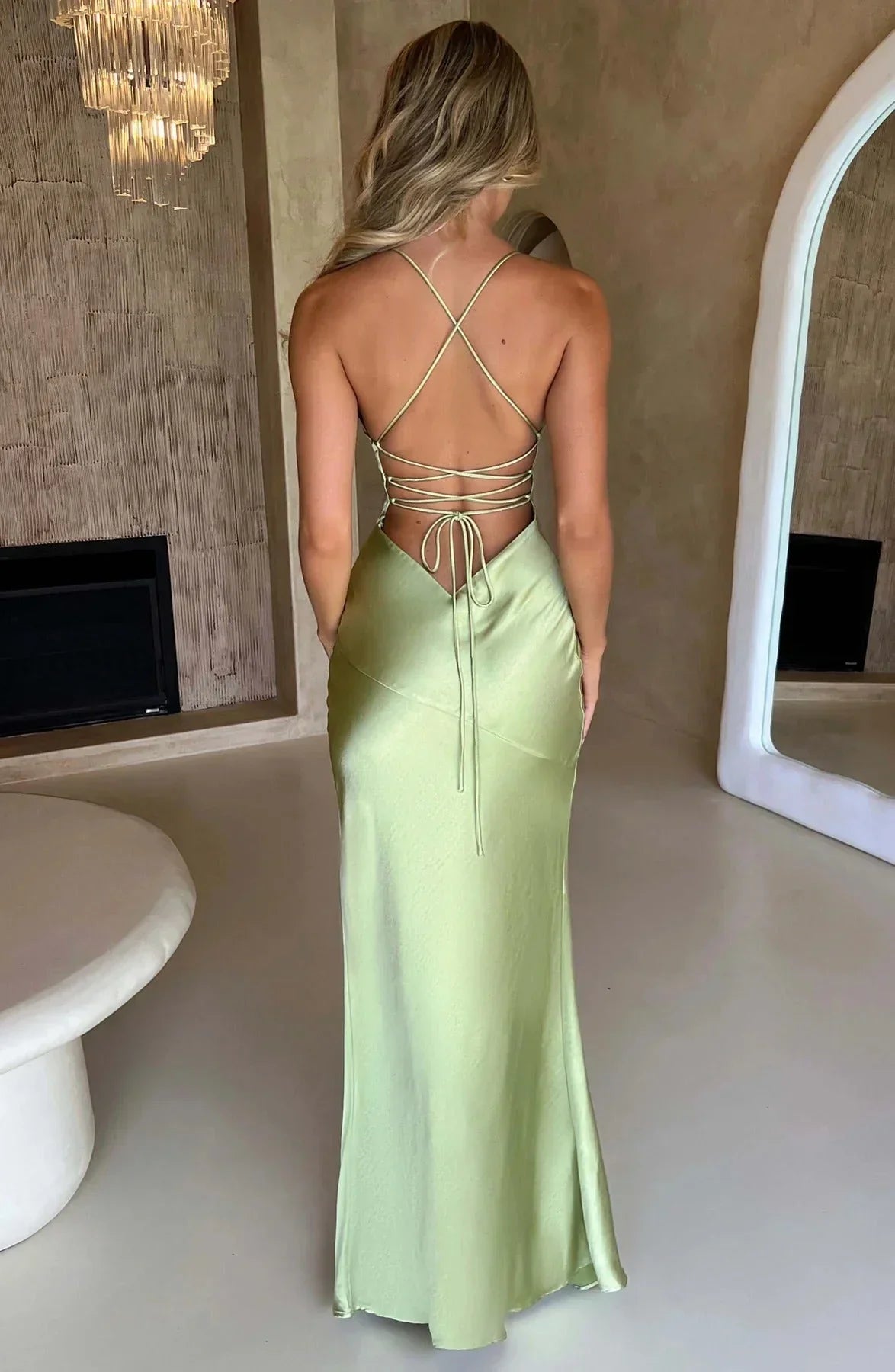 Robe longue femme fendue en soie | ROBEMODE | Coupe féminine + Style élégant + Facile à accessoiriser – ROBEMODE
