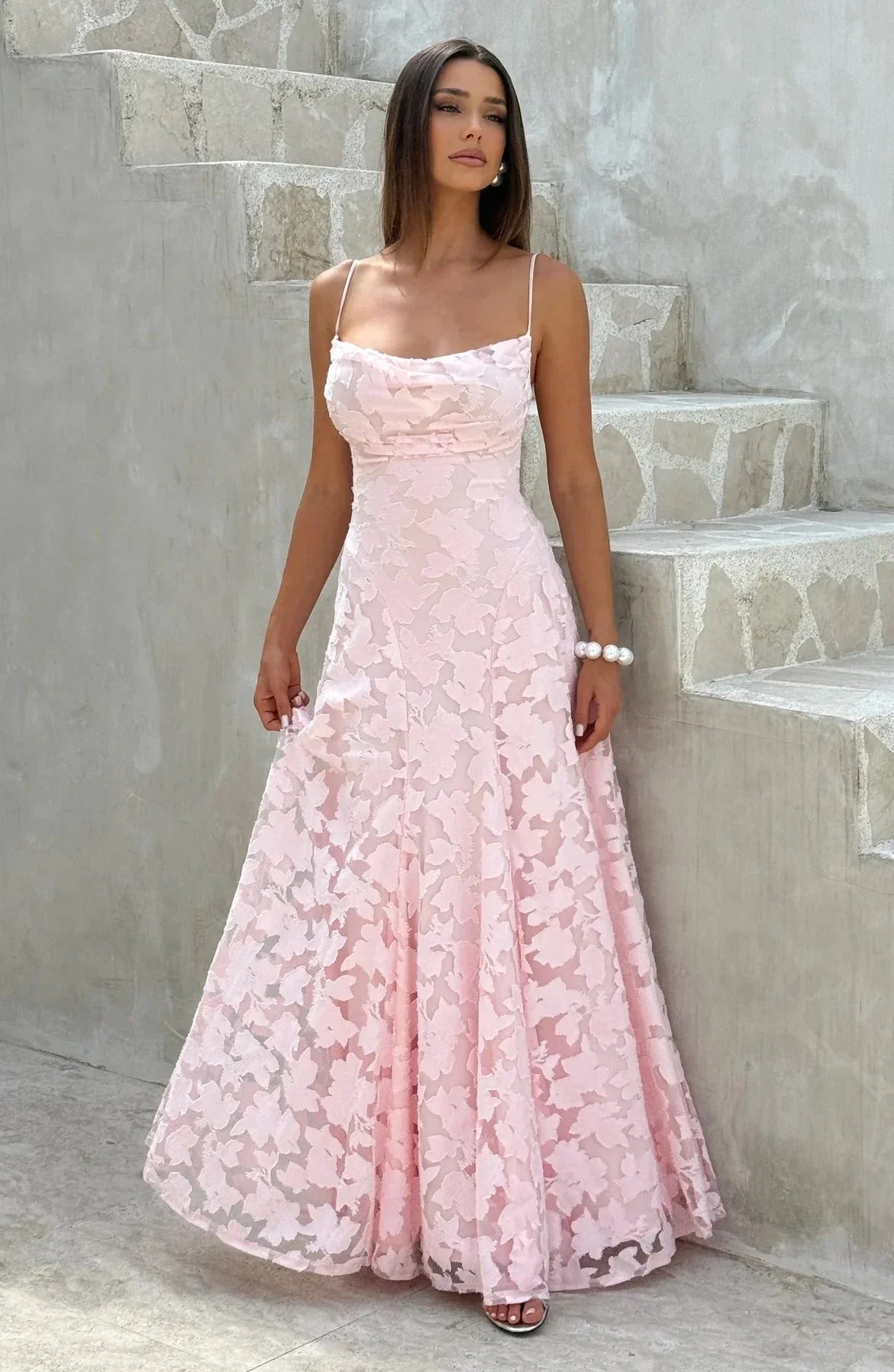 Robe longue femme florale sans manches | Coupe féminine + Style élégant + Facile à accessoiriser – ROBEMODE