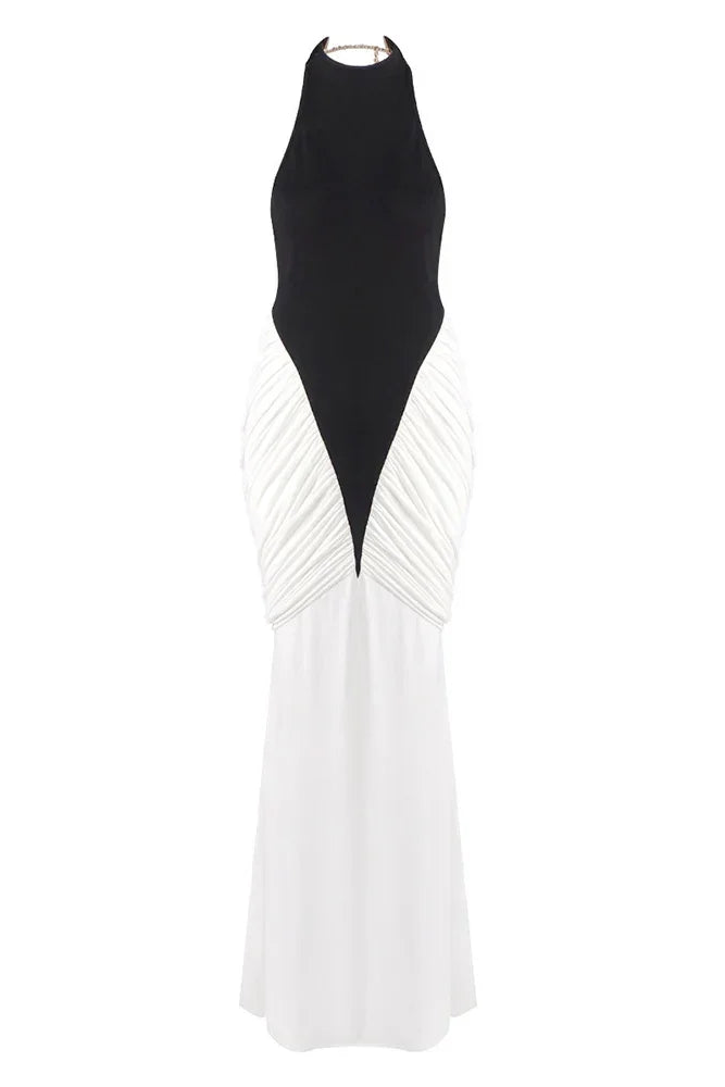 Robe longue femme noire dos nu | Coupe féminine + Style élégant + Facile à accessoiriser – ROBEMODE