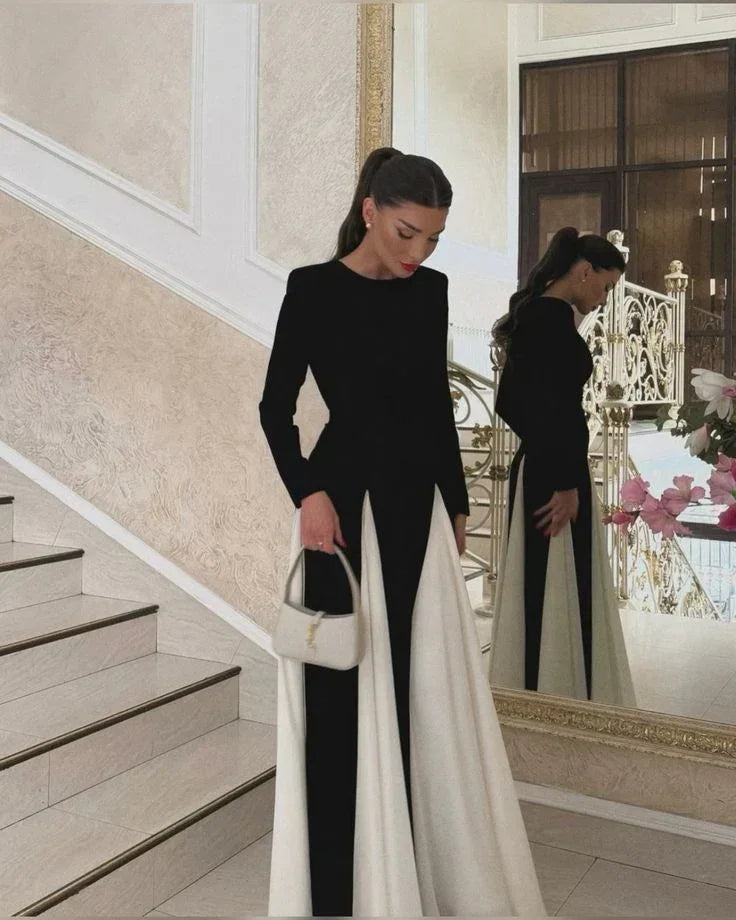 Robe longue femme noire plissee | Coupe féminine + Style élégant + Facile à accessoiriser – ROBEMODE