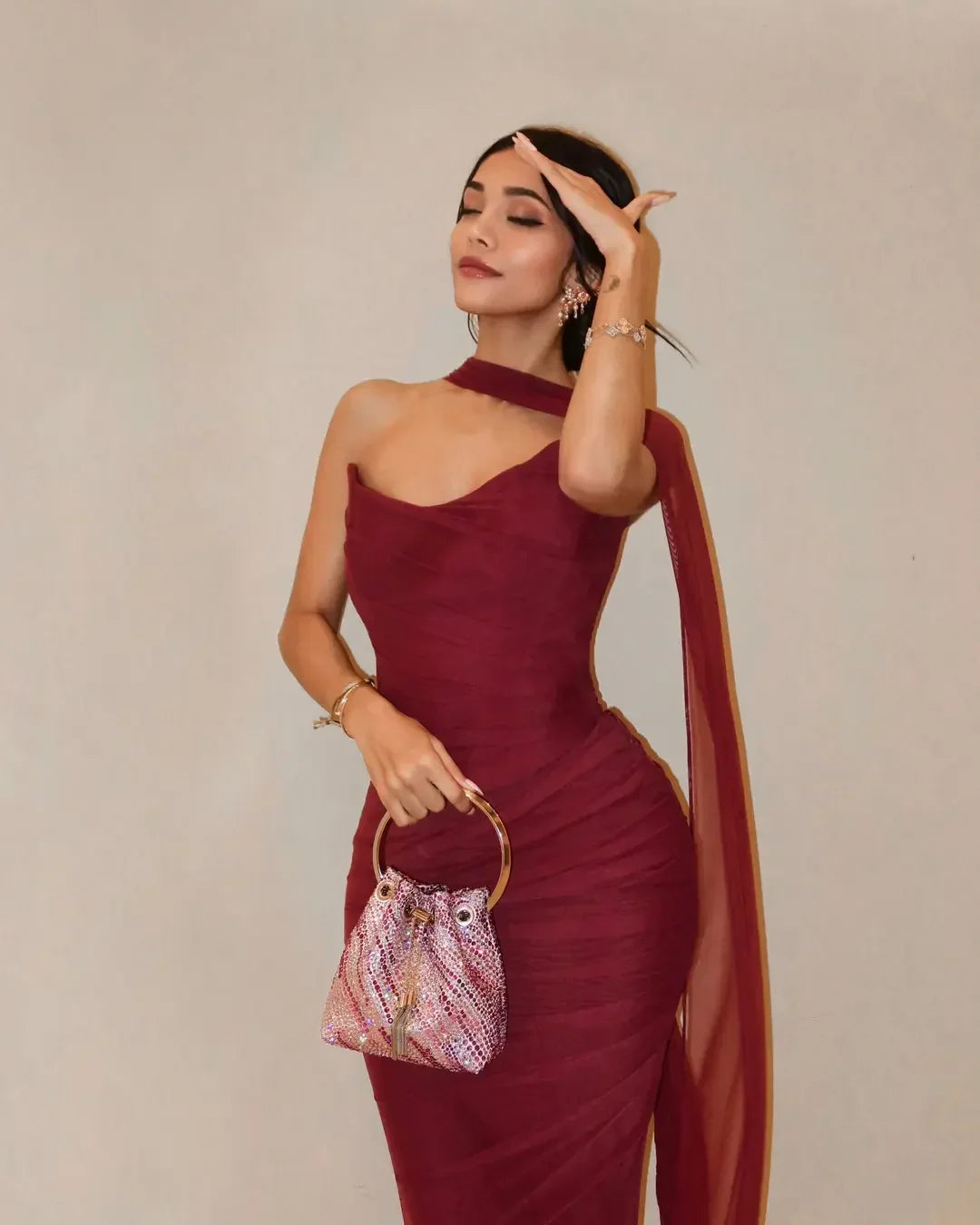 Robe longue femme sans bretelles avec écharpe | Coupe féminine + Style élégant + Facile à accessoiriser – ROBEMODE