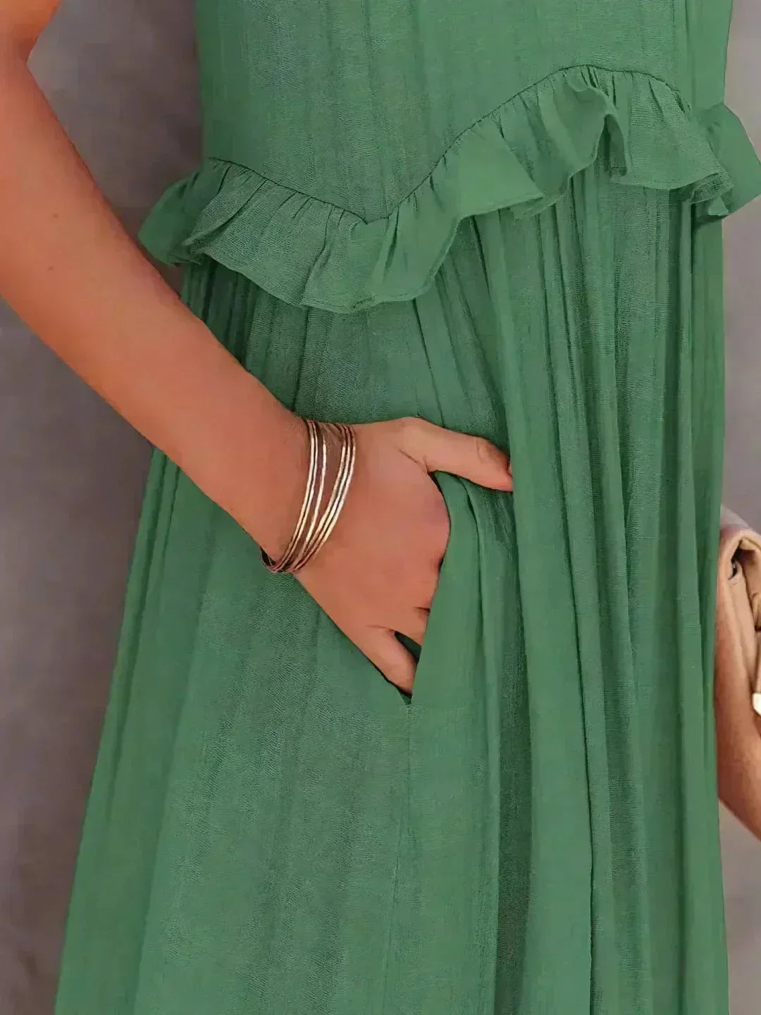 Robe Longue Sans Manches Volants Superposés 8 Coloris | ROBEMODE