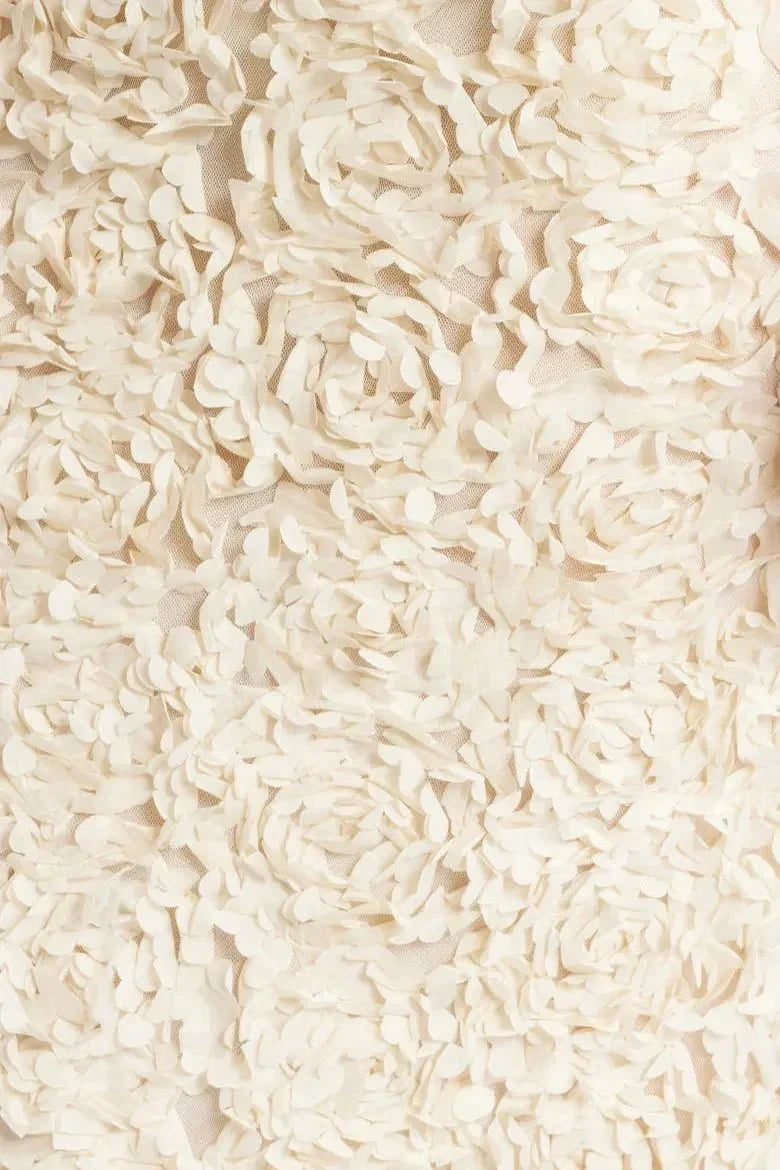 Robe longue dos nu blanche florale pour soirée été | ROBEMODE