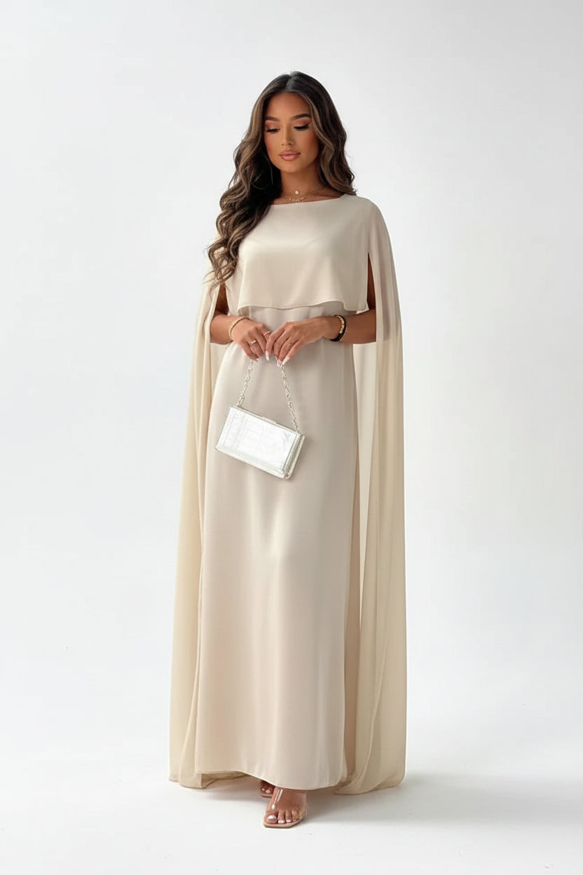 Robe longue femme dos nu fluide soirée élégante | Coupe féminine + Style élégant + Facile à accessoiriser – ROBEMODE