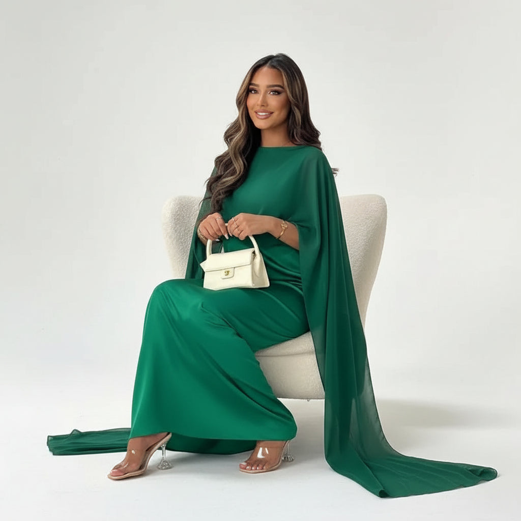 Robe longue femme dos nu fluide soirée élégante | Coupe féminine + Style élégant + Facile à accessoiriser – ROBEMODE