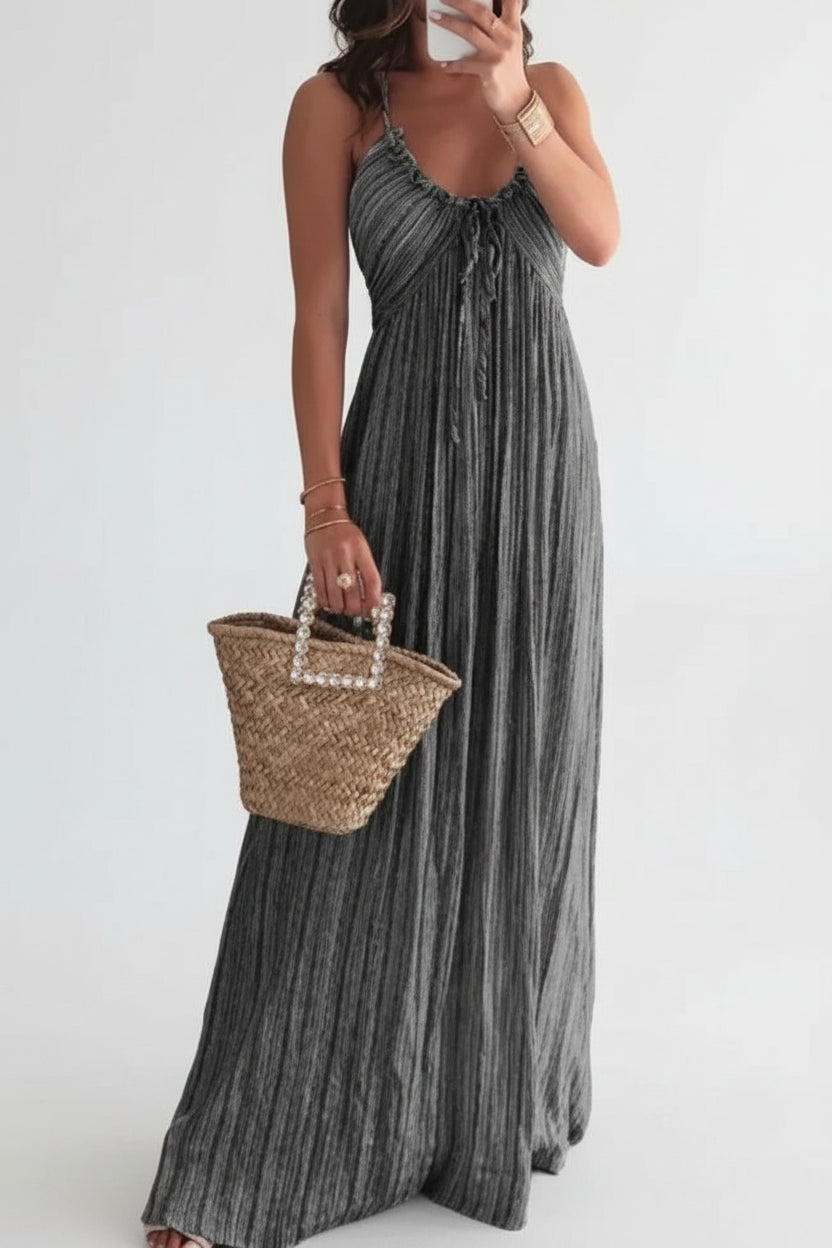 Robe longue femme avec tissu fluide et bretelles | Coupe féminine + Style élégant + Facile à accessoiriser – ROBEMODE