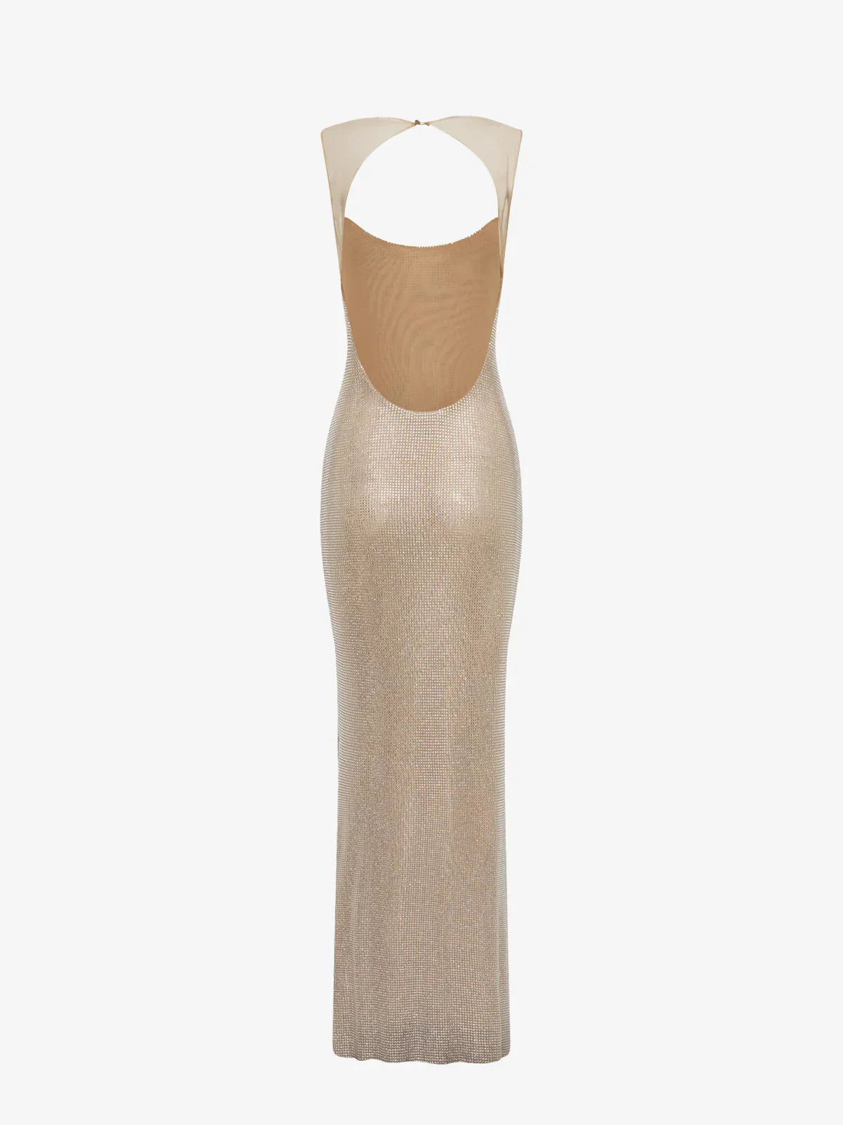 Robe longue dos nu à sequins femme | ROBEMODE