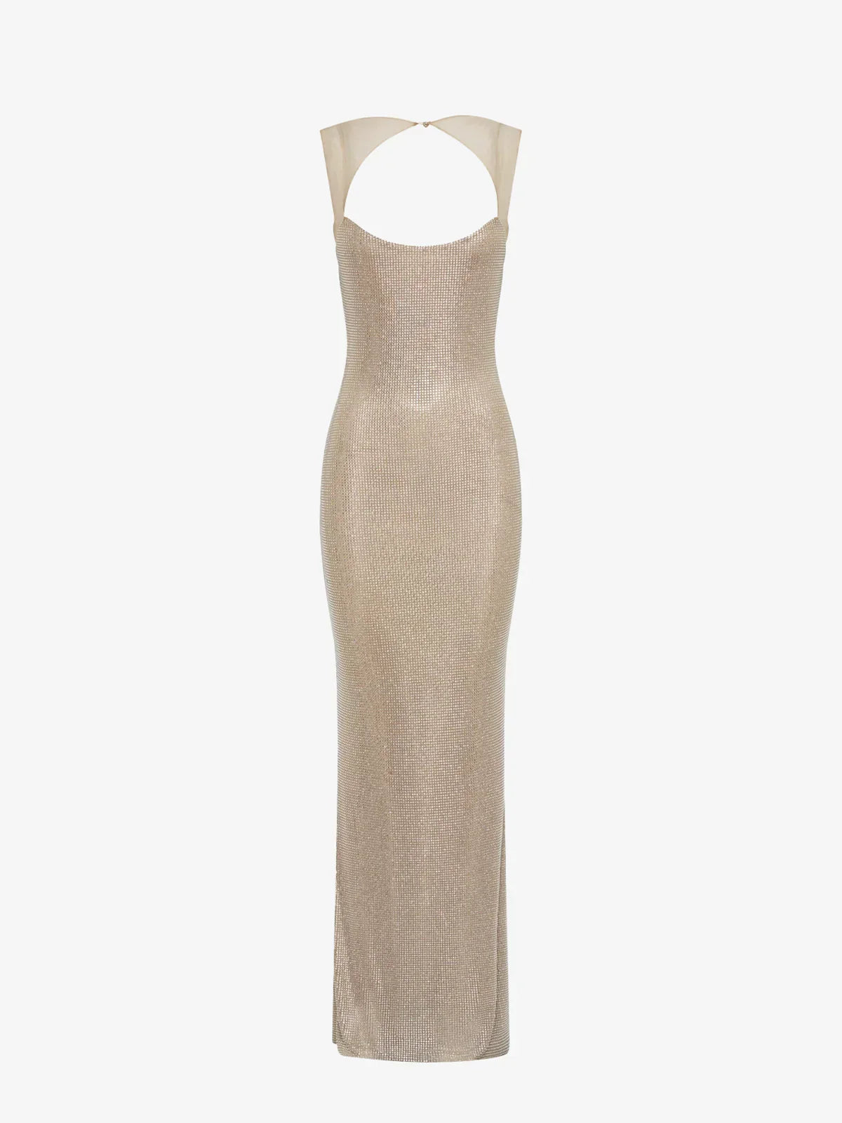 Robe longue dos nu à sequins femme | ROBEMODE