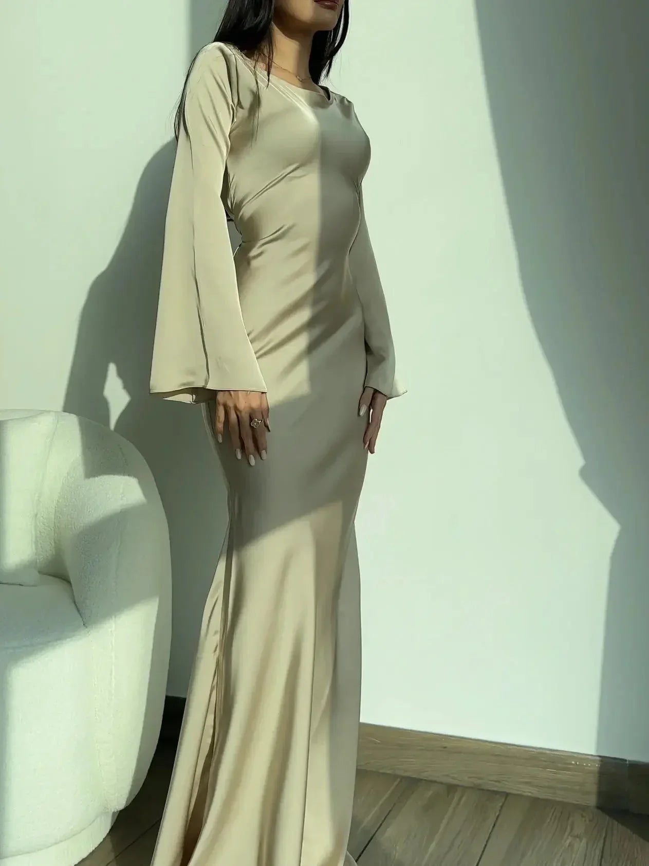 Robe Maxi Manches Longues Invitée Mariage 3 Coloris Grande Taille | ROBEMODE