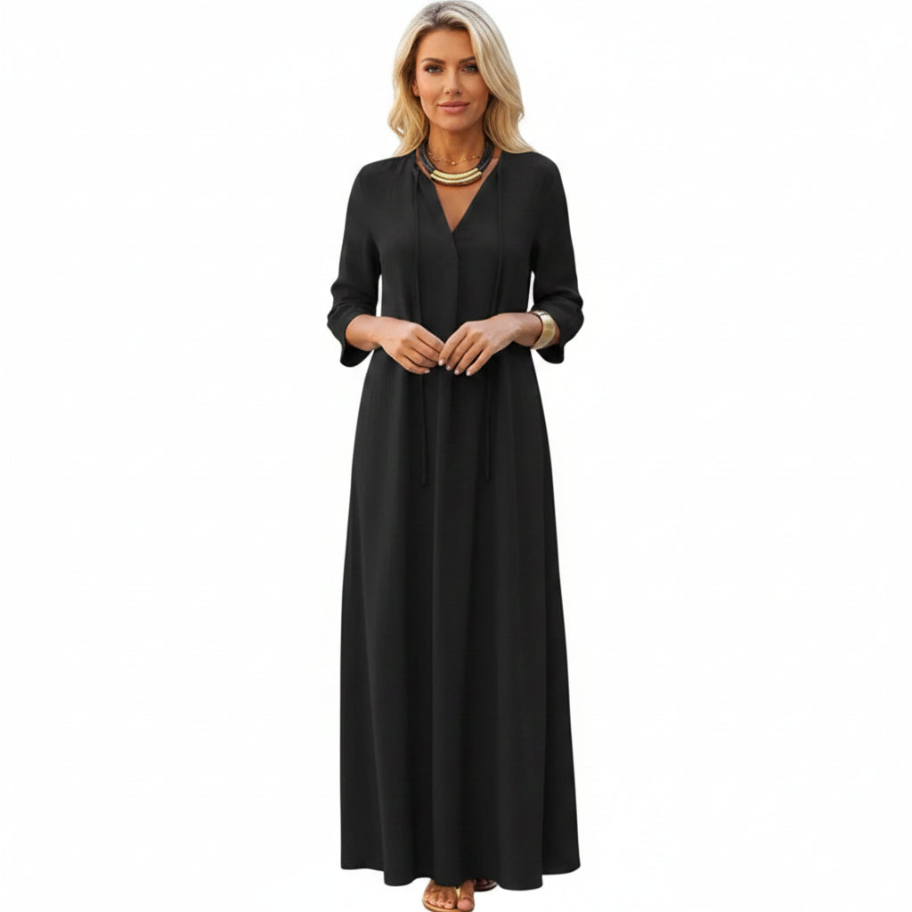 Robe longue femme avec manches longues pour bureau | Coupe féminine + Style élégant + Facile à accessoiriser – ROBEMODE