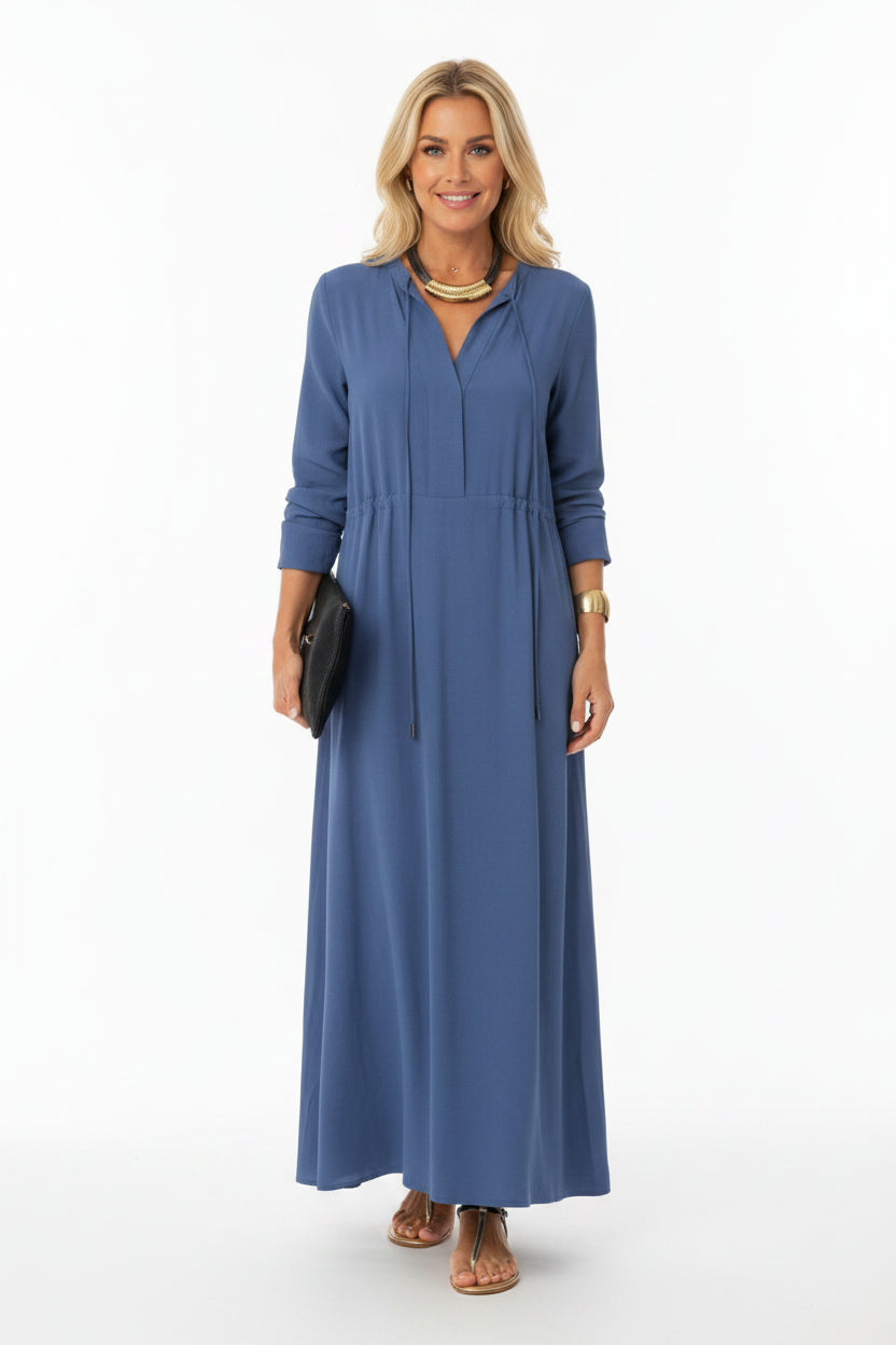 Robe longue femme avec manches longues pour bureau | Coupe féminine + Style élégant + Facile à accessoiriser – ROBEMODE