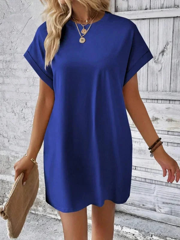 Robe Courte Poches Manches Courtes 5 Coloris | ROBEMODE