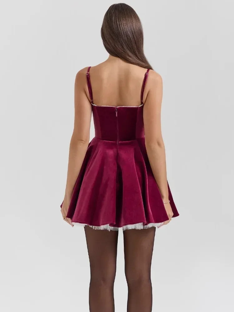 Robe Courte Femme Bordeaux Dos Nu 1 Coloris | ROBEMODE