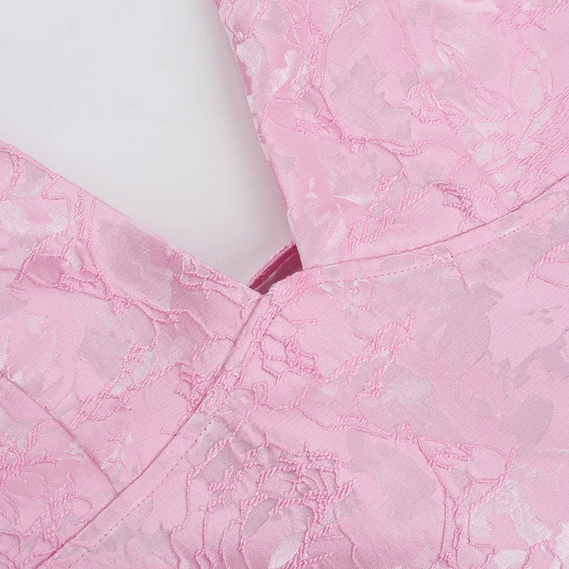 Robe Courte Femme Rose à Bretelles | Légère + Doublée + Tailles XS-L | ROBEMODE