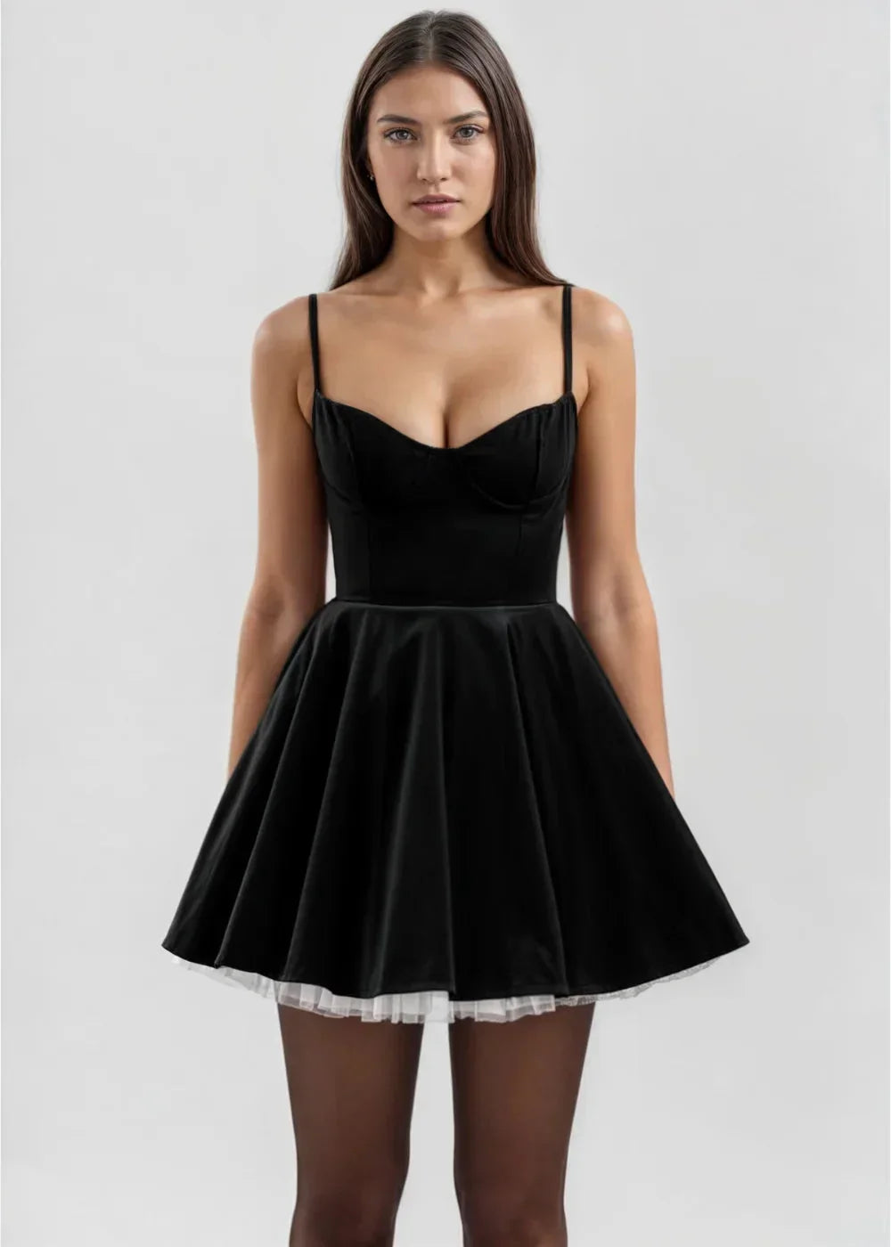 Robe Courte Soirée Bretelles Dos Nu 2 Coloris | ROBEMODE