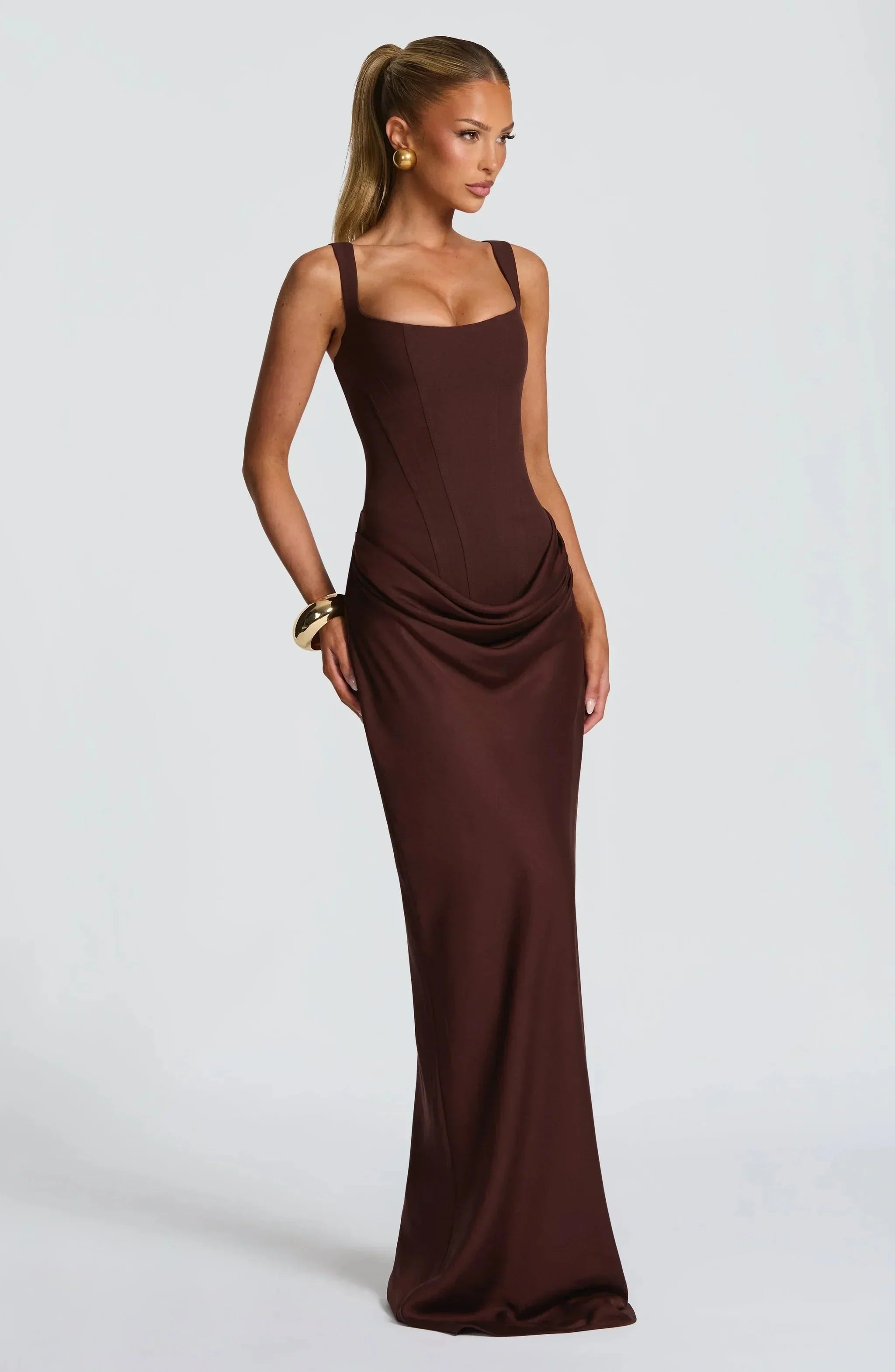 Robe Longue Moulante Dos Nu 4 Coloris Soirée | ROBEMODE