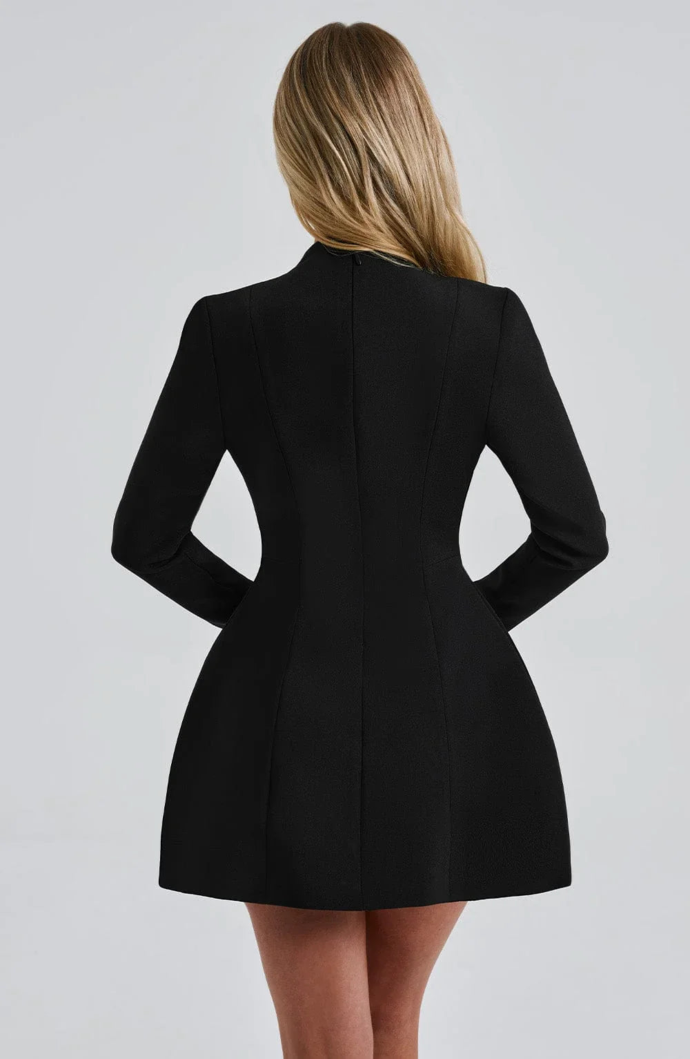 Robe Courte Femme Noire Manches Longues | Élégante + 2 Coloris + Polyvalente Saisons | ROBEMODE